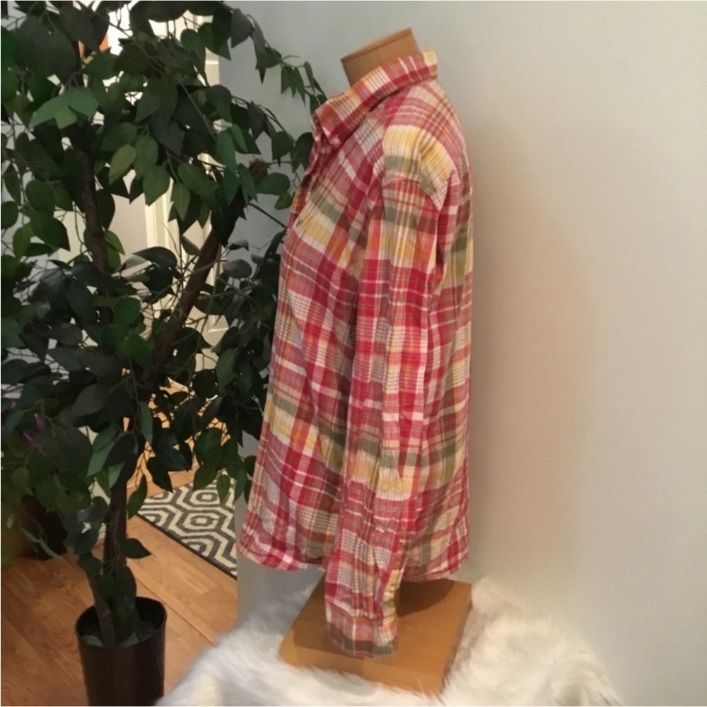 American Eagle Outfitters Madras Vintage fit Woman’s size Large plaid - Picture 13 of 14